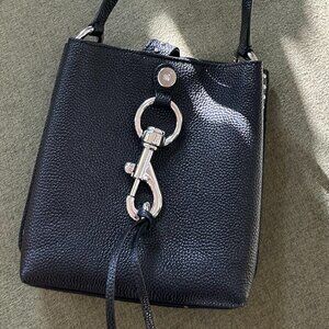 Rebecca Minkoff Small Leather Feed Bag Silver Studded Accents